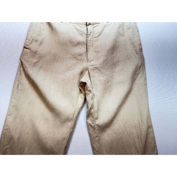 Sean John Mens Straight Relaxed Pants Size 34 Beige Flat Front Pockets Casual - Picture 5 of 13